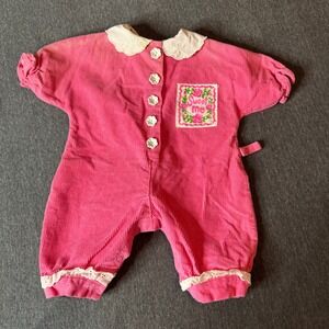 1980s Hopscotch Baby Corduroy‎ Romper Jumpsuit Snaps 0 6 Months Vintage Sweet Me